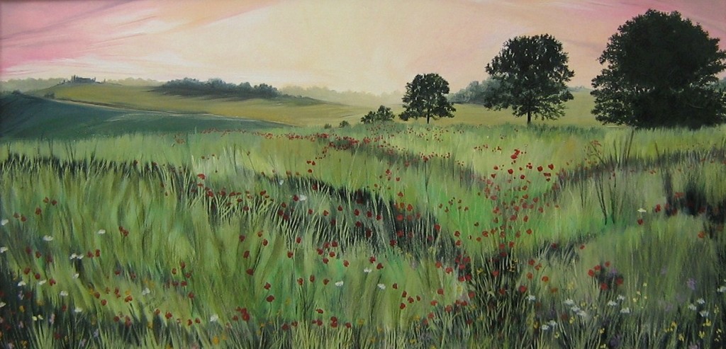 Alla Sera - Olio su tela cm 60x120