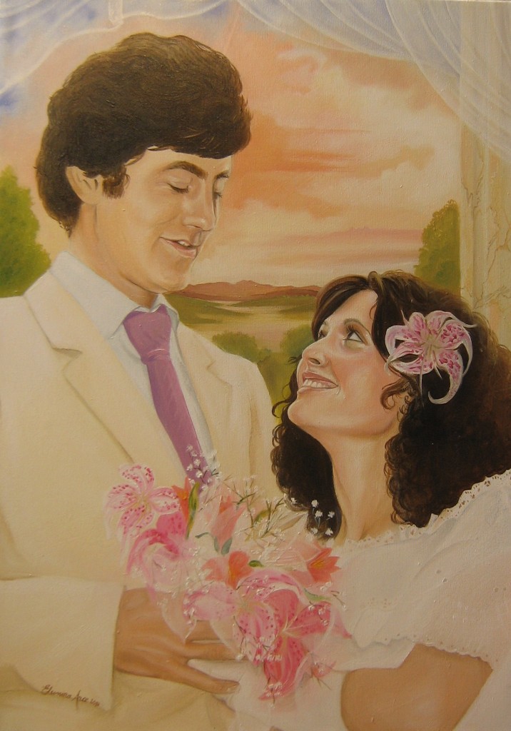 Ezio e Gloria - olio su tela cm 40x50