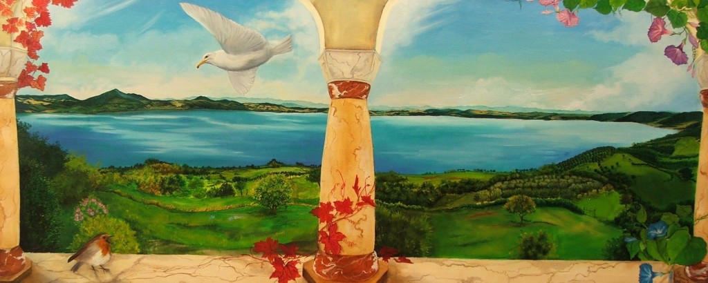 Nell'Azzurrita - Olio su tela cm 40 x120