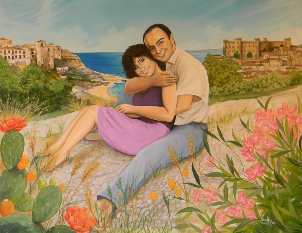 Ritratto di coppia - olio su tel acm 70x100