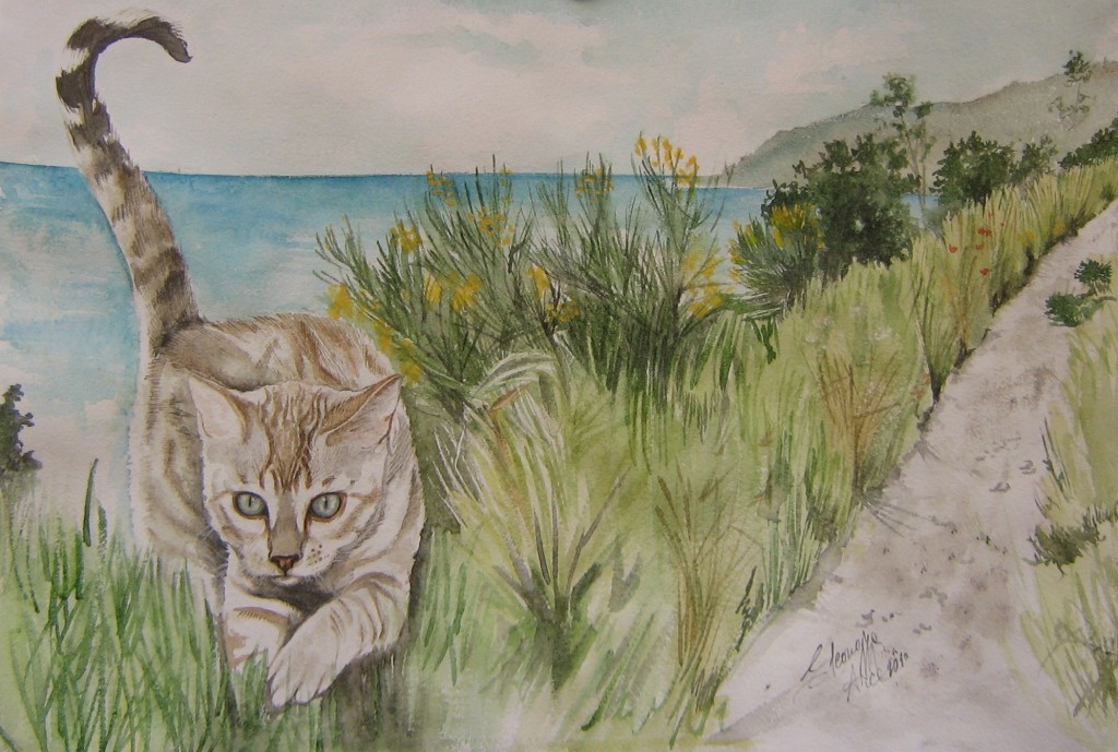 Sul sentiero degli dei - acquerello cm 35x50